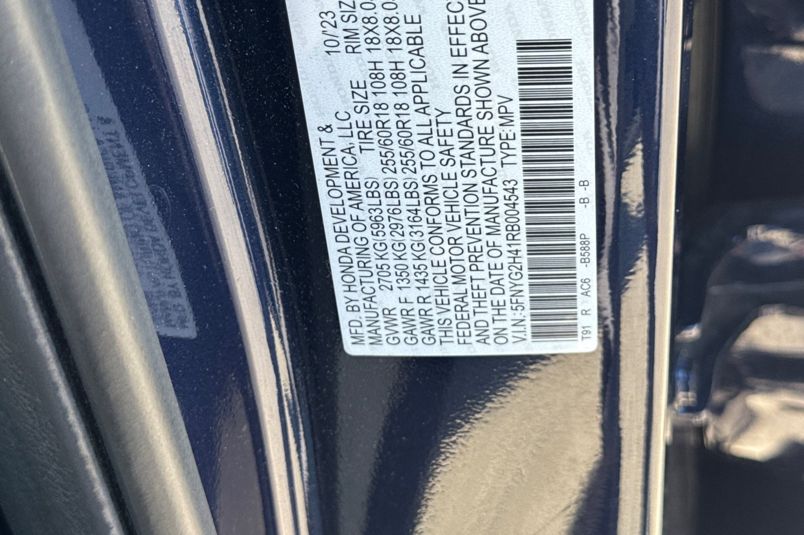 Certified Used 2024 Obsidian Blue Pearl Honda 2WD EX-L image 29