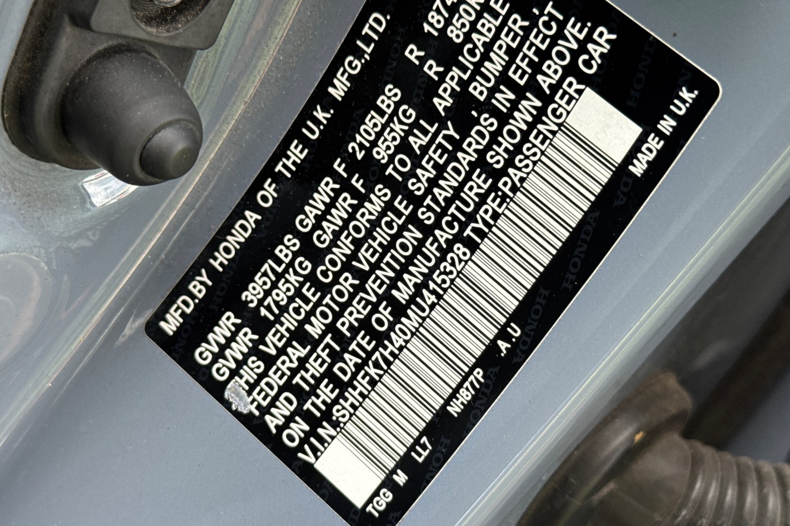 Certified Used 2021 Sonic Gray Pearl Honda Sport image 12