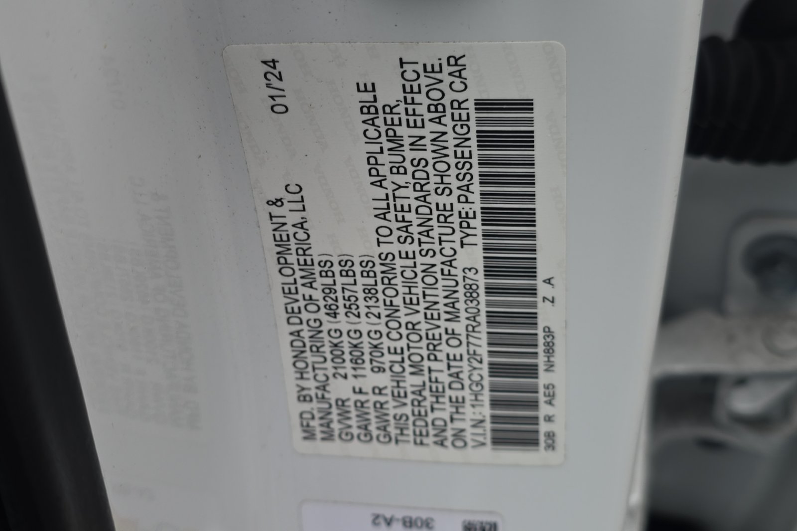 Used 2024 Platinum White Pearl Honda Sport-L image 25