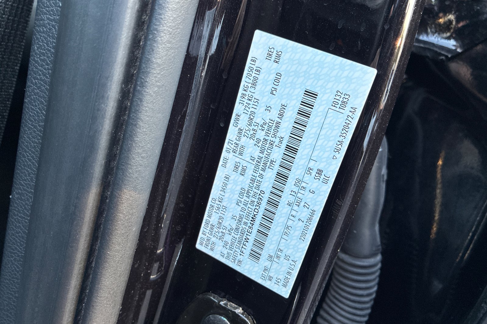 Used 2021 Agate Black Metallic Ford XLT image 47