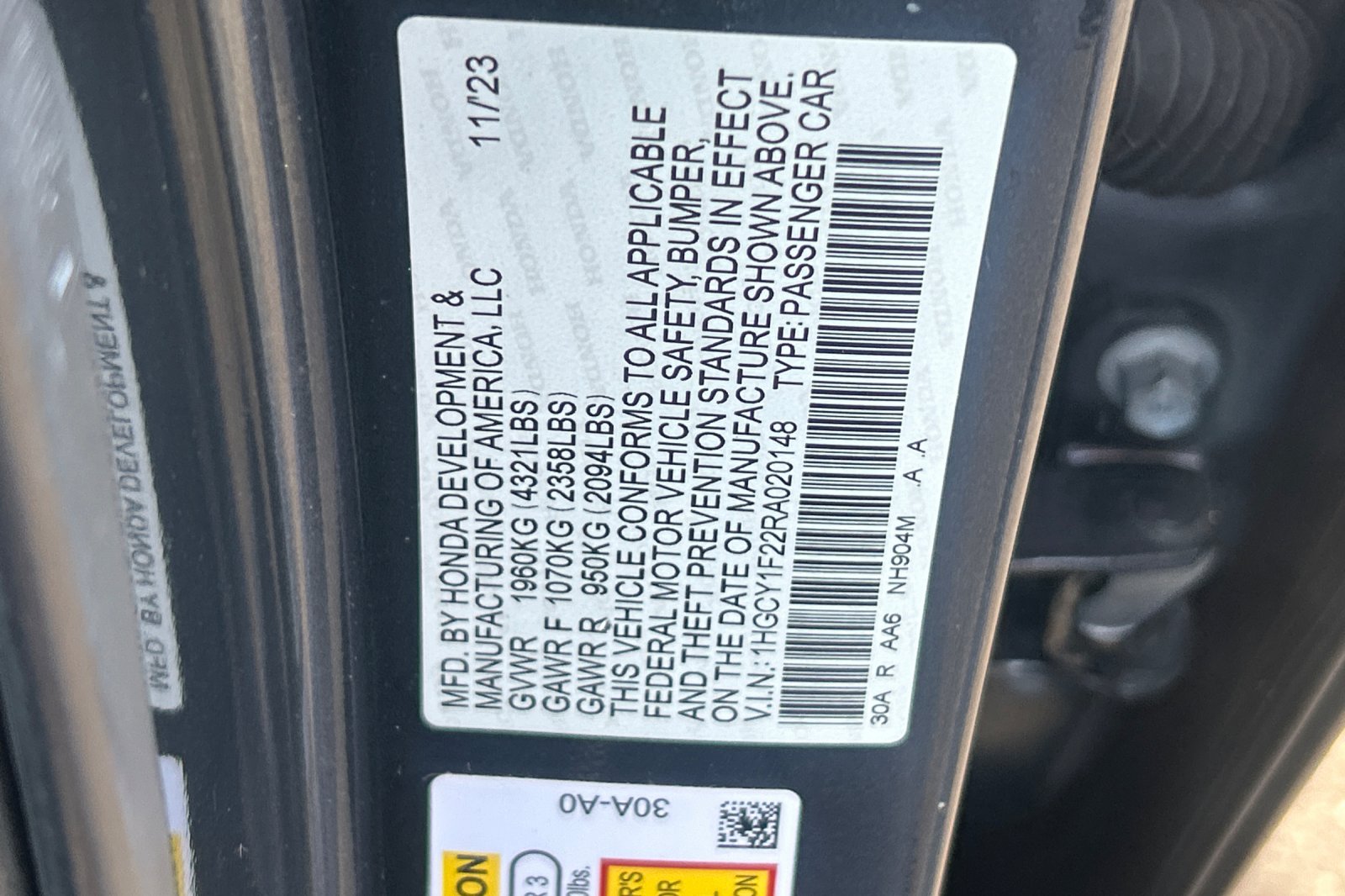 Used 2024 Meteorite Gray Metallic Honda LX image 21