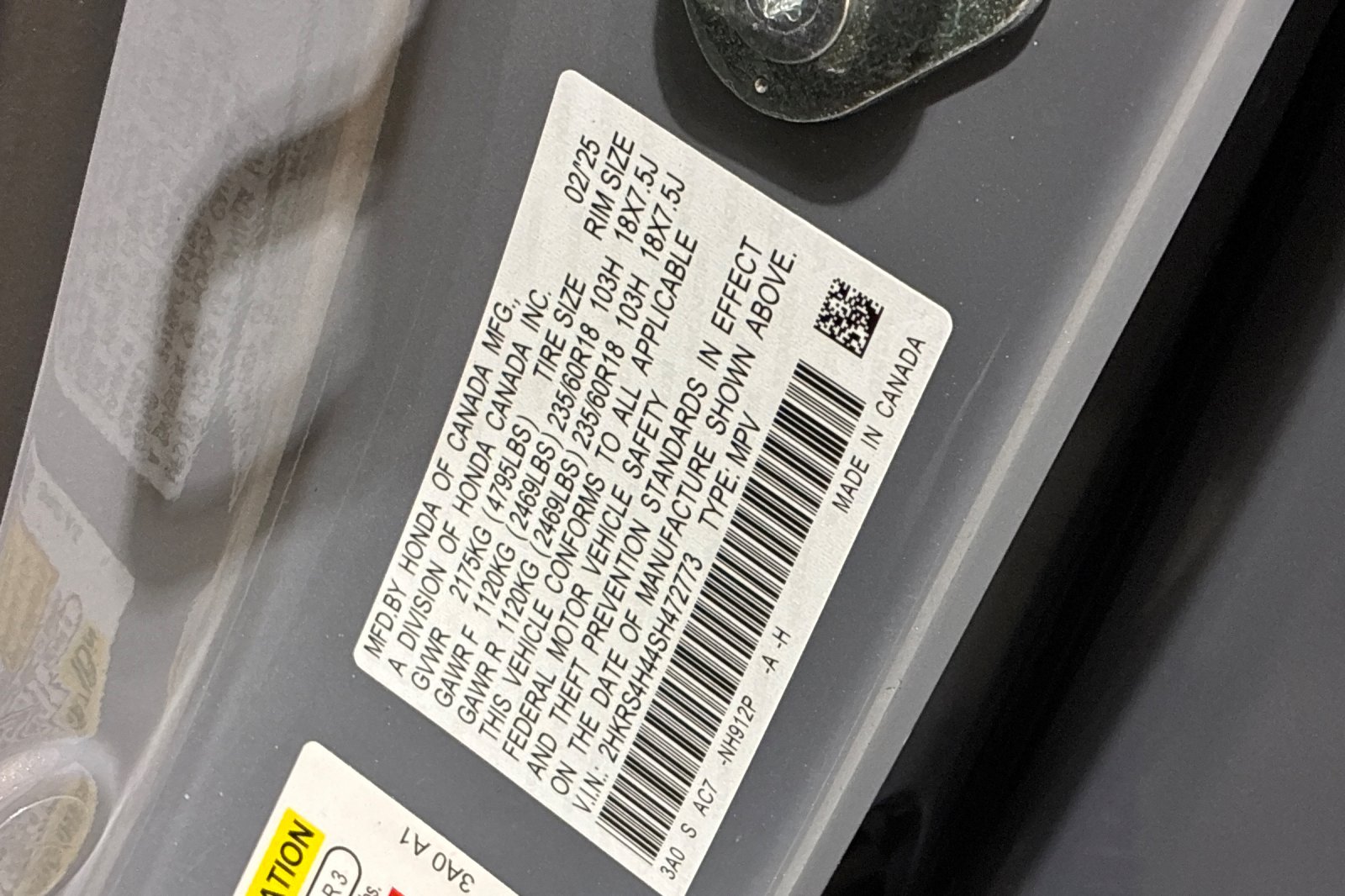 Used 2025 Urban Gray Pearl Honda EX image 45