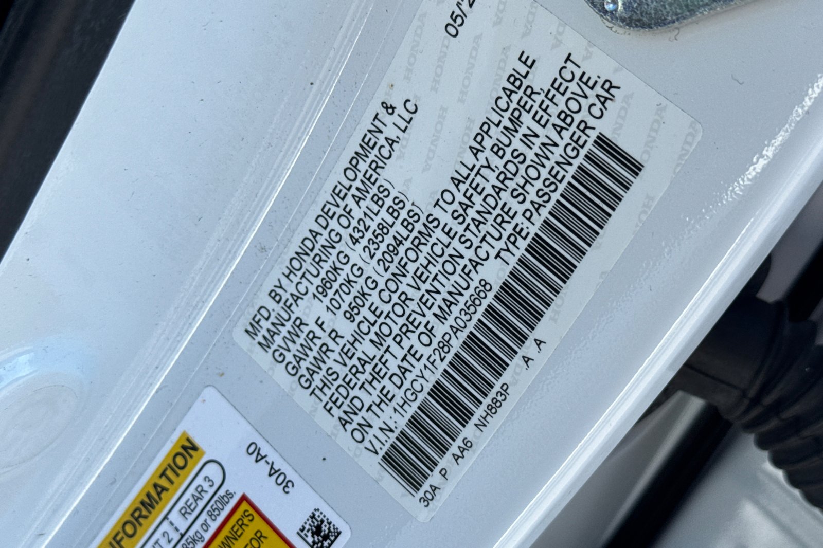 Certified Used 2023 Platinum White Pearl Honda 1.5T LX image 27