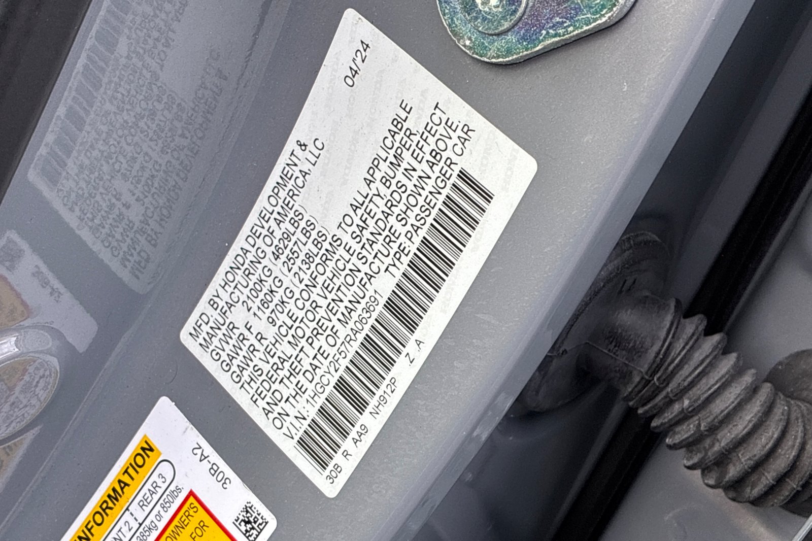 Used 2024 Urban Gray Pearl Honda Sport image 44
