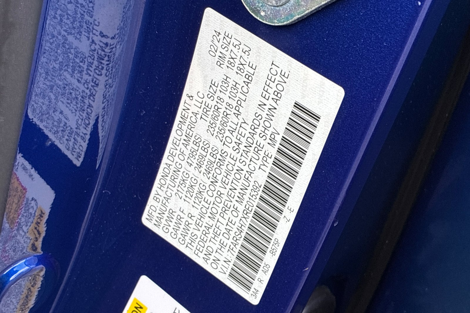 Used 2024 Canyon River Blue Metallic Honda EX-L image 46