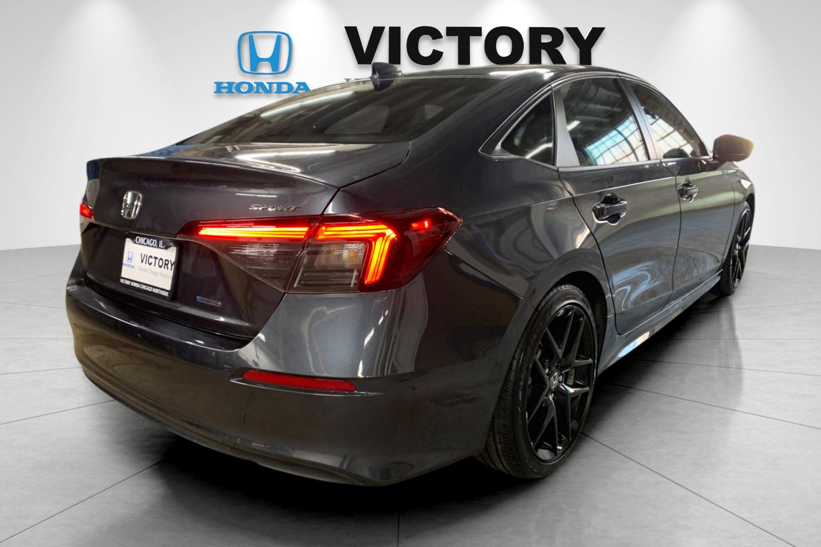 Certified Used 2025 Meteorite Gray Metallic Honda 4D HYBRID SPORT image 3