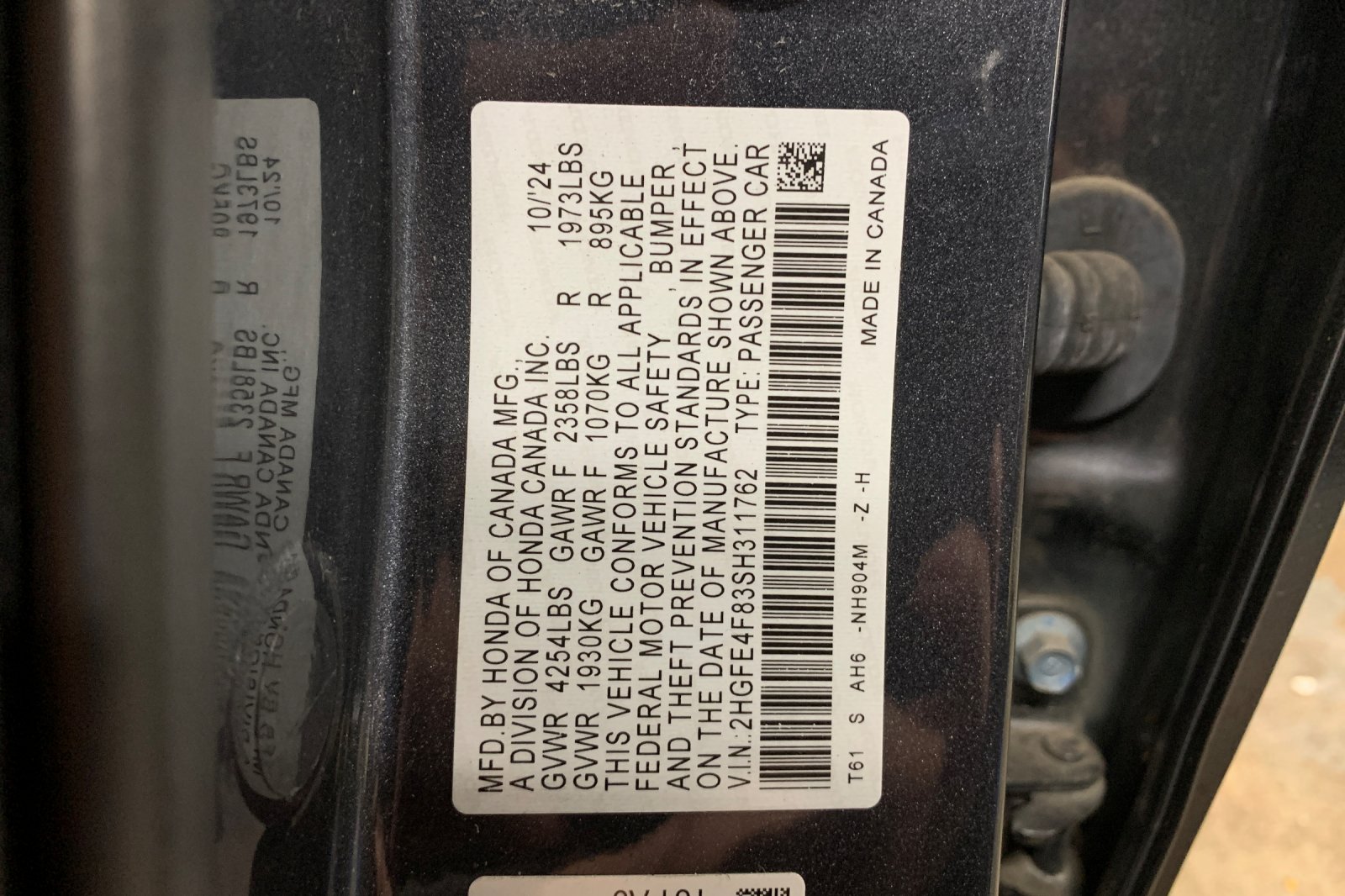 Certified Used 2025 Meteorite Gray Metallic Honda 4D HYBRID SPORT image 33