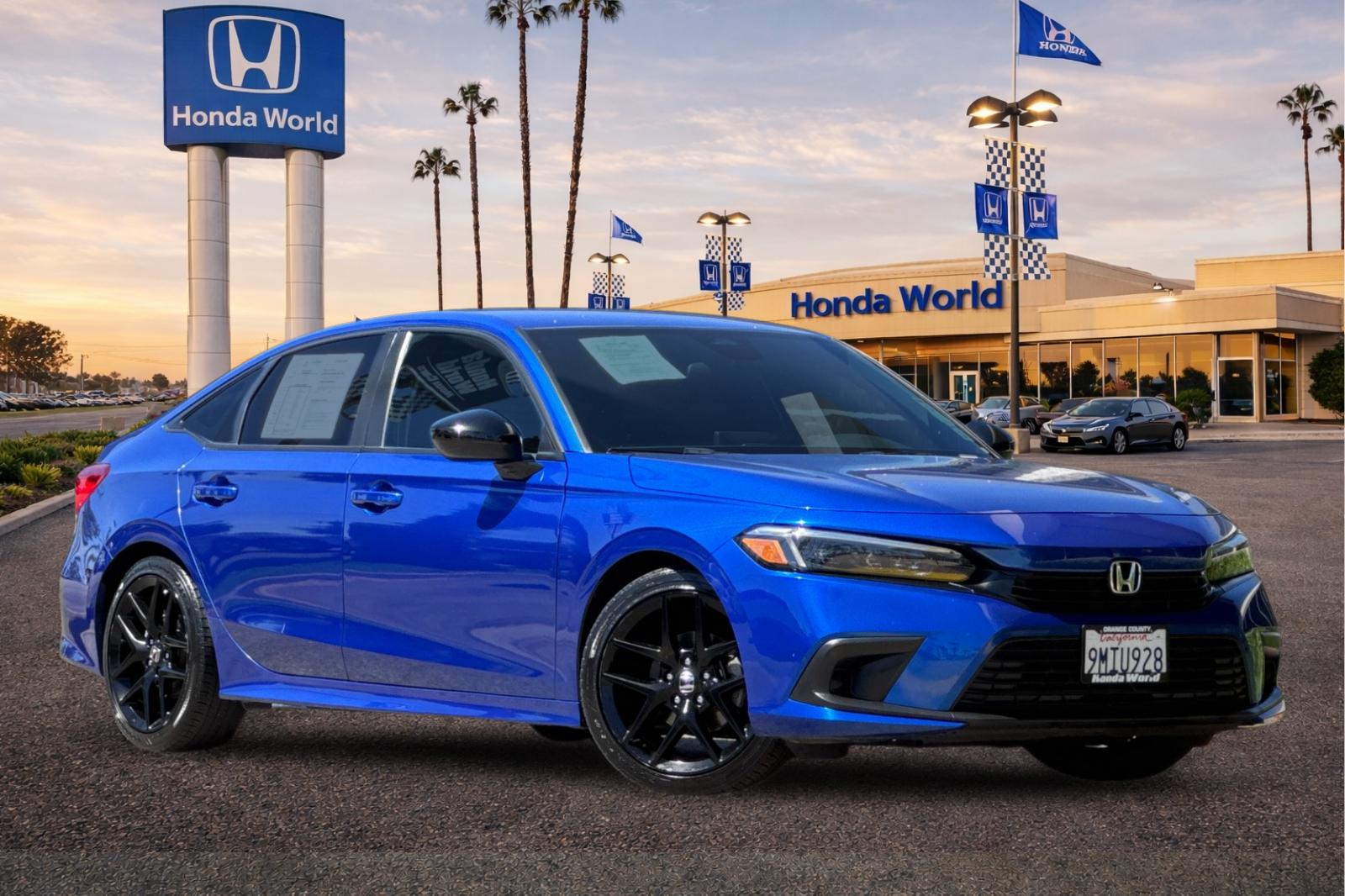 Certified Used 2022 Aegean Blue Metallic Honda SPORT image 2