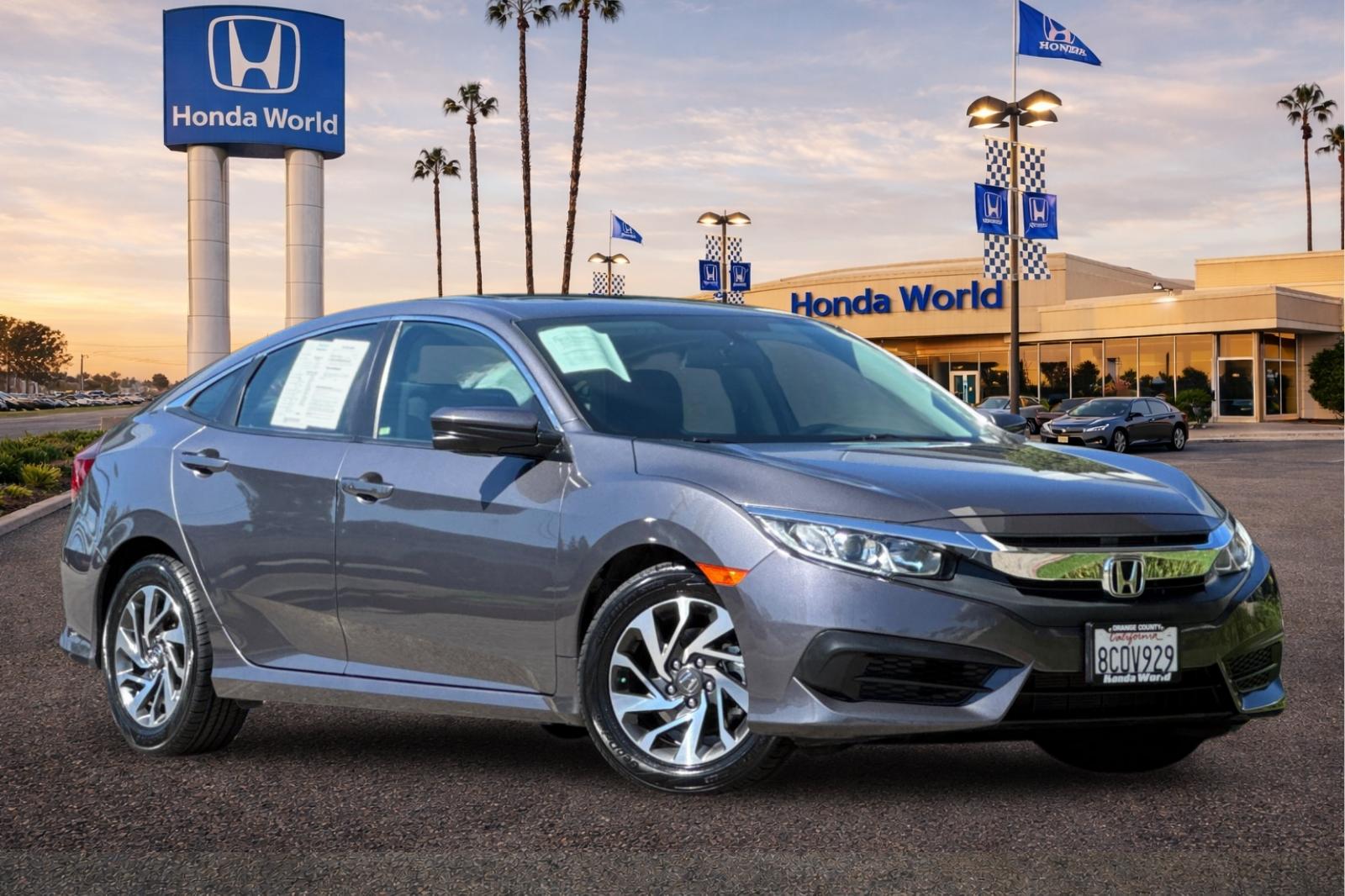 Certified Used 2018 Modern Steel Metallic Honda EX image 2