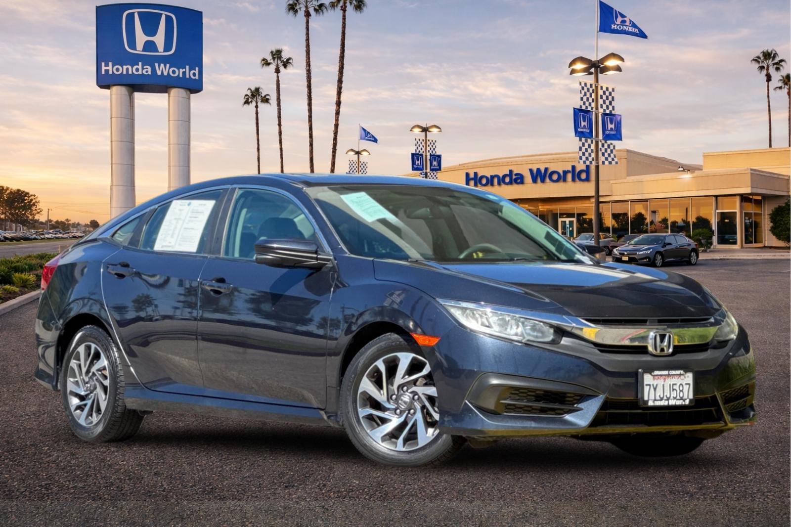 Certified Used 2017 Modern Steel Metallic Honda EX image 2