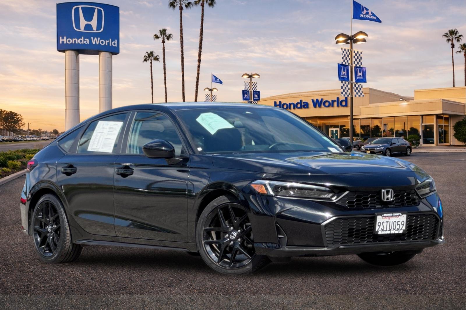 Certified Used 2025 Crystal Black Pearl Honda Sport image 2