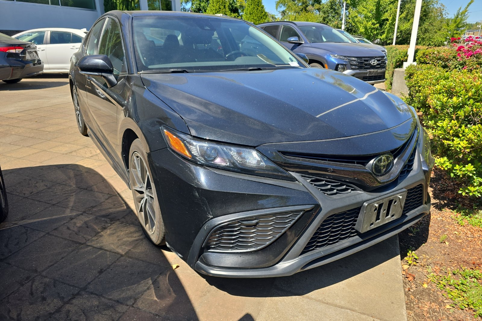 Certified Used 2023 Midnight Black Metallic Toyota SE image 2