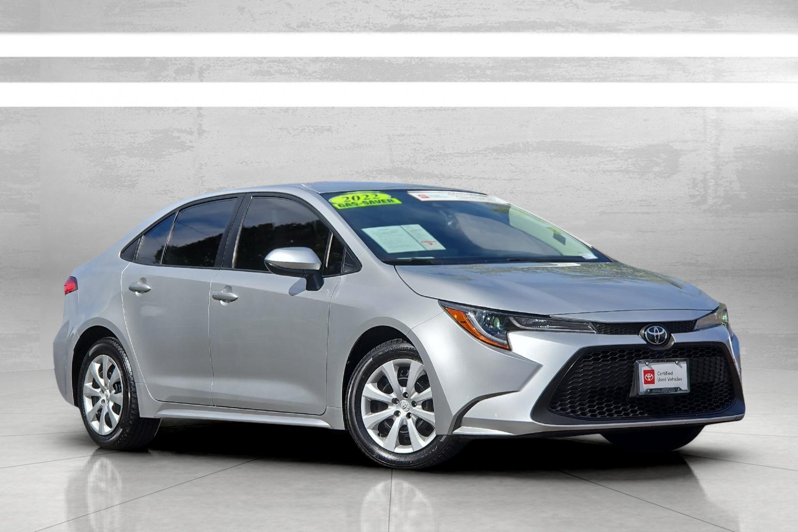 Certified Used 2022 Classic Silver Metallic Toyota LE image 2